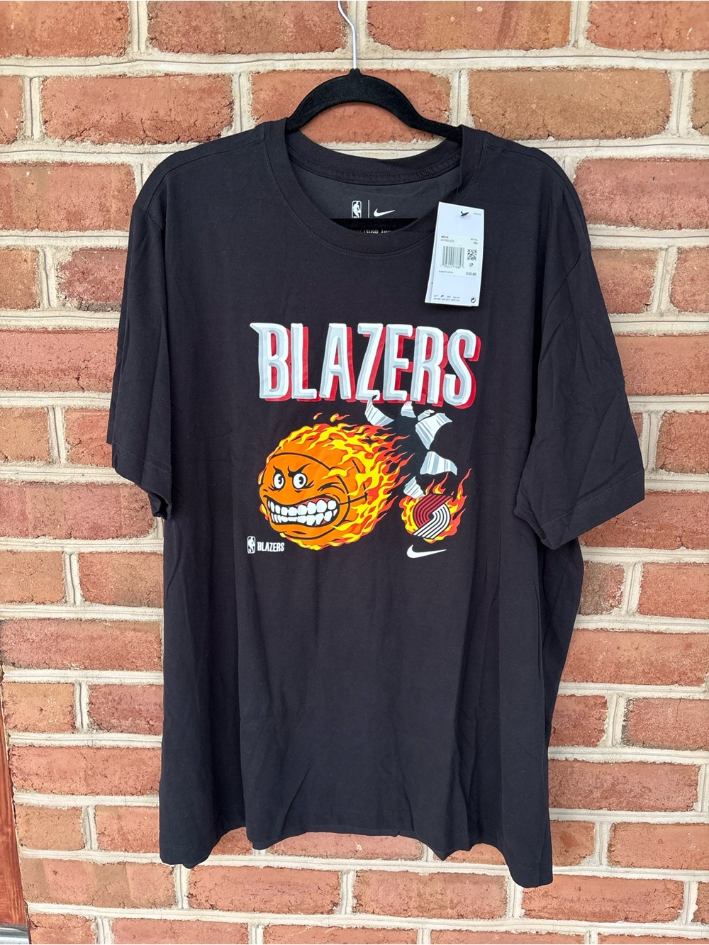 NBA Nike Portland Trail Blazers Black Graphic Tee